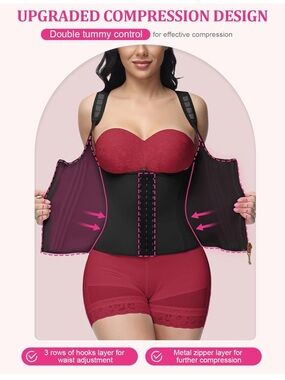 SHAPSHE Waist Trainer for Women, Tummy Control Sports Girdle, Nwot large